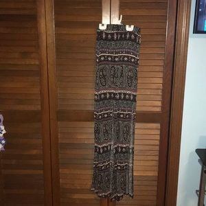 Floor length skirt with slit up the side